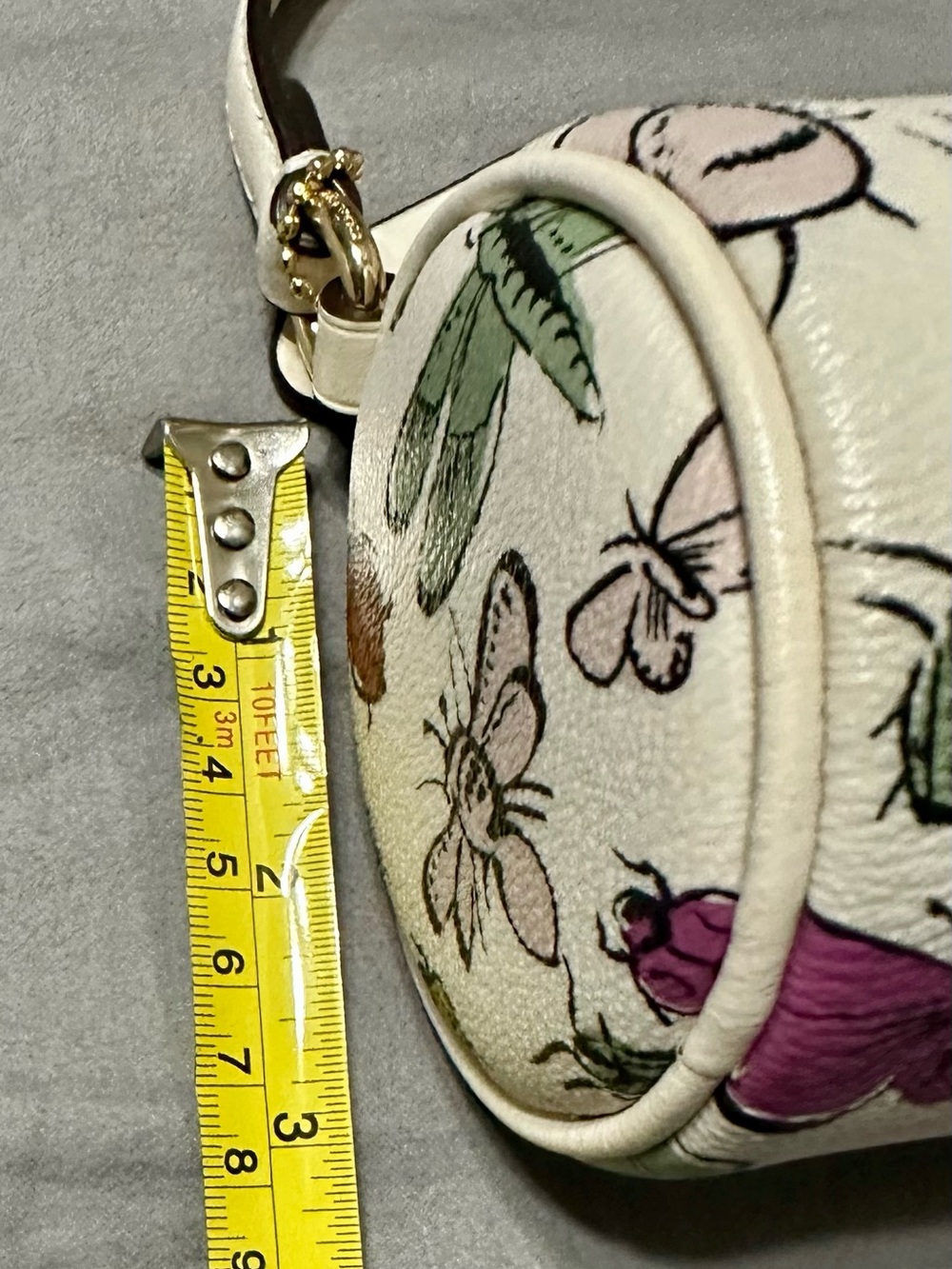 Coach Coated Canvas Nolita Barrel Bag With Creature Print CR831 Chalk Multi - Picture 6 of 9